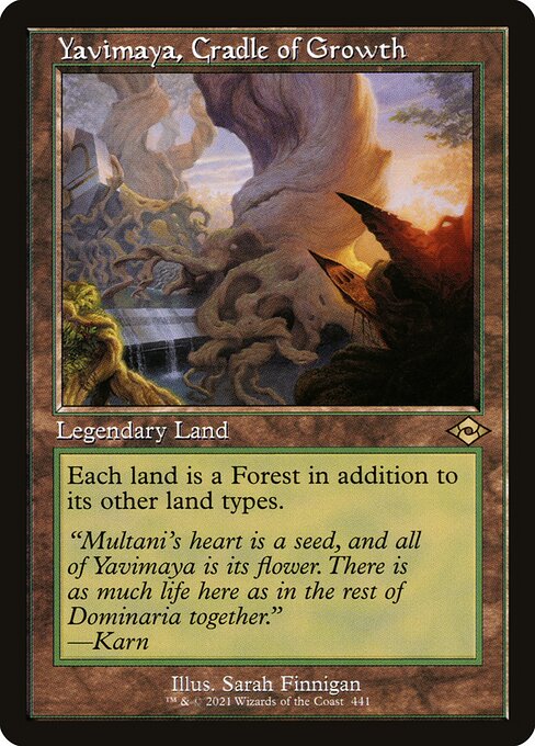 Yavimaya, Cradle of Growth (Retro Frame) (Foil Etched) (Modern Horizons 2) Medium Play Foil