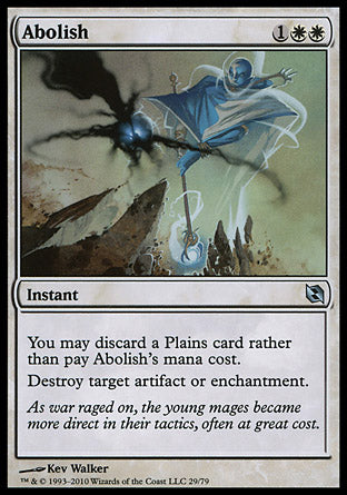 Abolish (Duel Decks: Elspeth vs Tezzeret) Medium Play