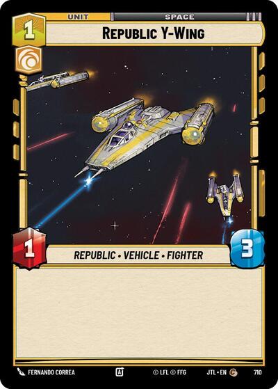 Republic Y-Wing (Foil) (Jump to Lightspeed) Near Mint Foil