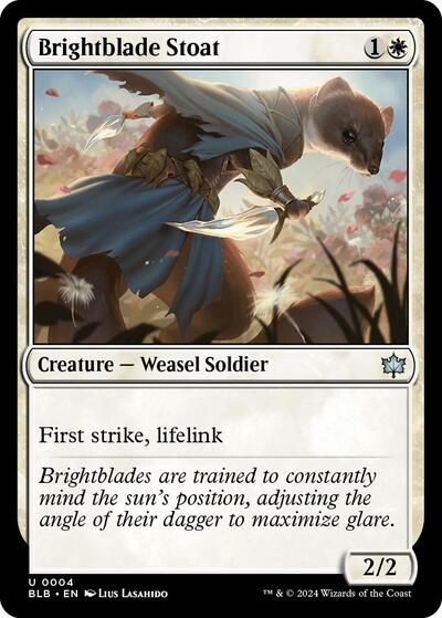 Brightblade Stoat (Bloomburrow) Light Play Foil