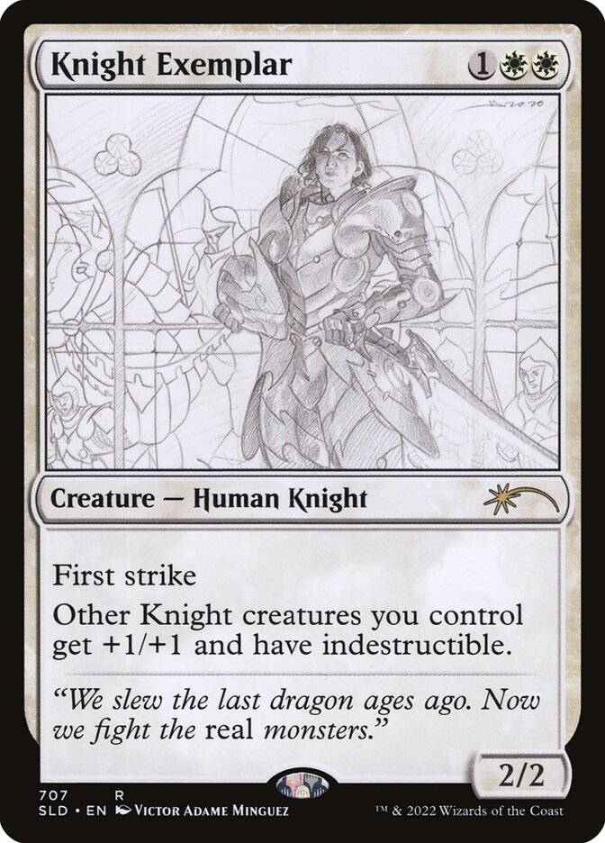 Knight Exemplar (707) (Secret Lair) Light Play Foil