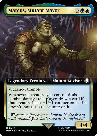 Marcus, Mutant Mayor (Extended Art) (Universes Beyond: Fallout) Light Play