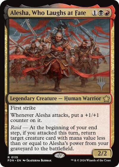 Alesha, Who Laughs at Fate (Promo Pack: Aetherdrift) Near Mint Foil