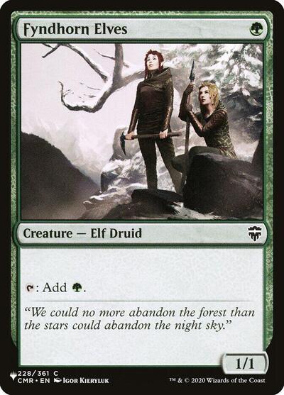Fyndhorn Elves (The List) Near Mint