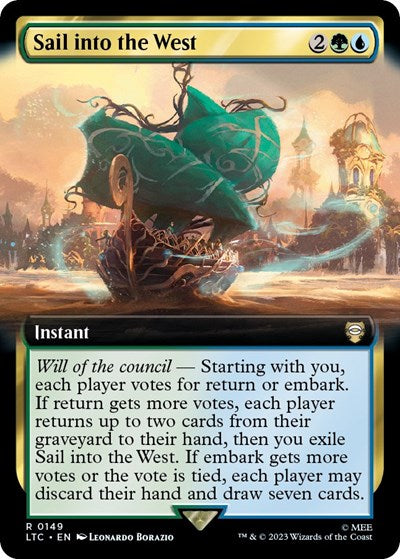 Sail into the West (Extended Art) (Commander: The Lord of the Rings: Tales of Middle-earth) Light Play