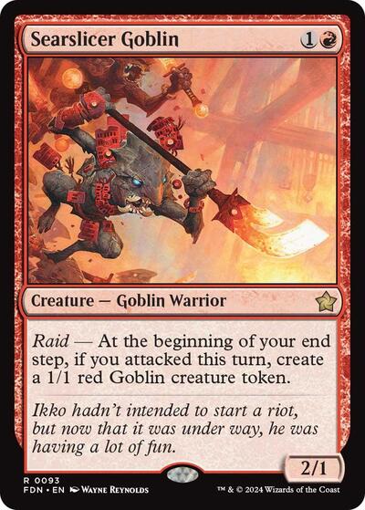 Searslicer Goblin (Foundations) Light Play Foil