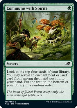 Commune with Spirits (Kamigawa: Neon Dynasty) Light Play Foil