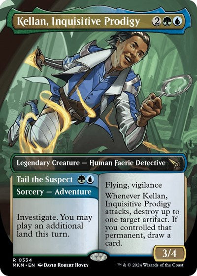 Kellan, Inquisitive Prodigy (Borderless) (Murders at Karlov Manor) Near Mint