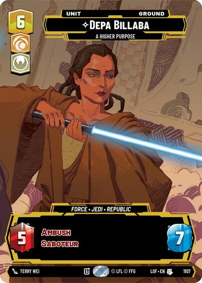 Depa Billaba A Higher Purpose (Prestige Foil) (Legends of the Force) Near Mint Foil