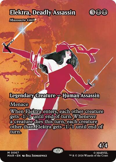 Elektra, Deadly Assassin - Massacre Girl (Borderless) (Marvel Eternal-Legal) Near Mint Foil