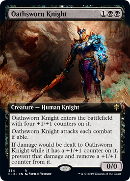 Oathsworn Knight (Extended Art) (Throne of Eldraine) Light Play Foil