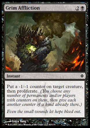 Grim Affliction (New Phyrexia) Near Mint Foil