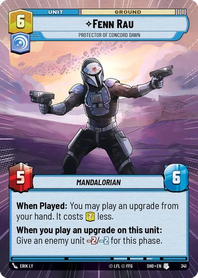 Fenn Rau Protector of Concord Dawn (Hyperspace) (Shadows of the Galaxy) Near Mint Foil