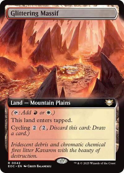 Glittering Massif (Extended Art) (Commander: Edge of Eternities) Near Mint