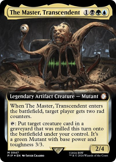 The Master, Transcendent (Extended Art) (Surge Foil) (Universes Beyond: Fallout) Light Play Foil
