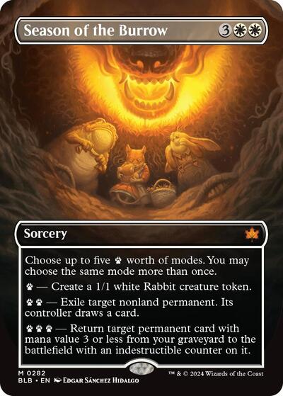 Season of the Burrow (Borderless) (Bloomburrow) Light Play Foil