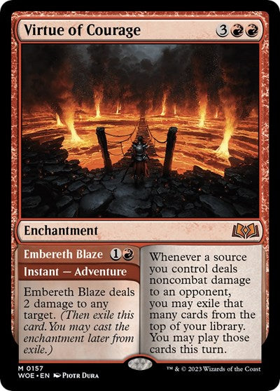 Virtue of Courage (Wilds of Eldraine) Near Mint
