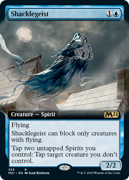 Shacklegeist (Extended Art) (Magic 2021 Core Set) Light Play