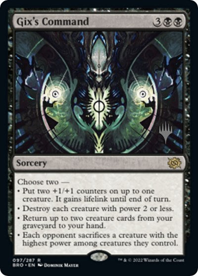 Gix's Command (Promo Pack: The Brothers War) Light Play Foil