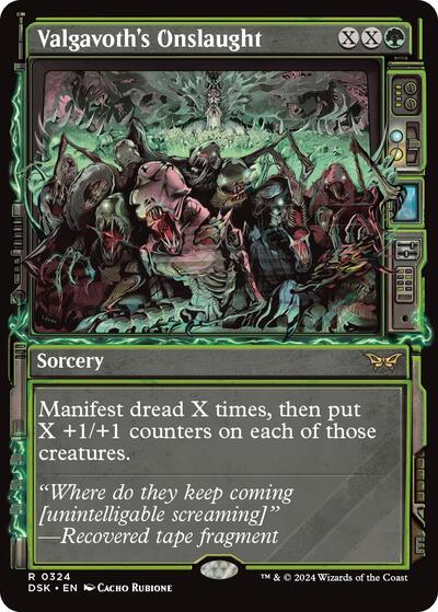 Valgavoth's Onslaught (Showcase) (Duskmourn: House of Horror) Light Play Foil