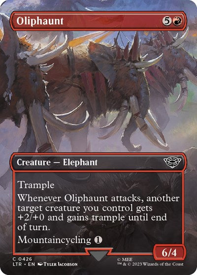 Oliphaunt (Borderless) (Universes Beyond: The Lord of the Rings: Tales of Middle-earth) Medium Play Foil