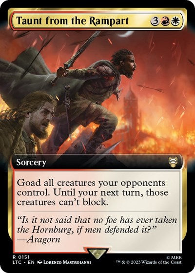 Taunt from the Rampart (Extended Art) (Commander: The Lord of the Rings: Tales of Middle-earth) Medium Play