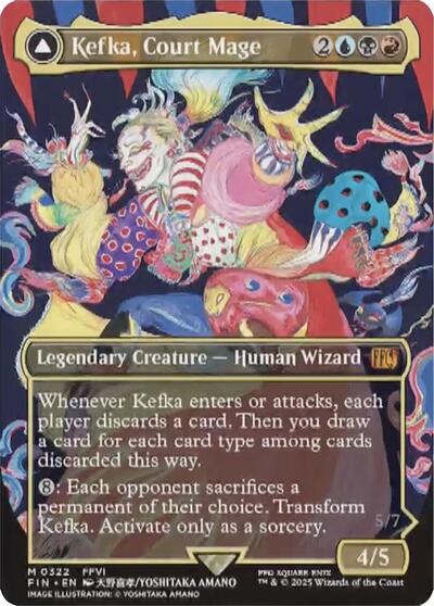 Kefka, Court Mage (Borderless) (0322) (Universes Beyond: FINAL FANTASY) Near Mint Foil