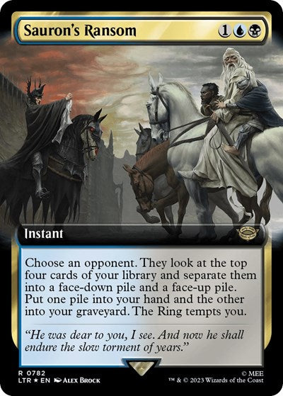 Sauron's Ransom (Extended Art) (Surge Foil) (Universes Beyond: The Lord of the Rings: Tales of Middle-earth) Medium Play Foil