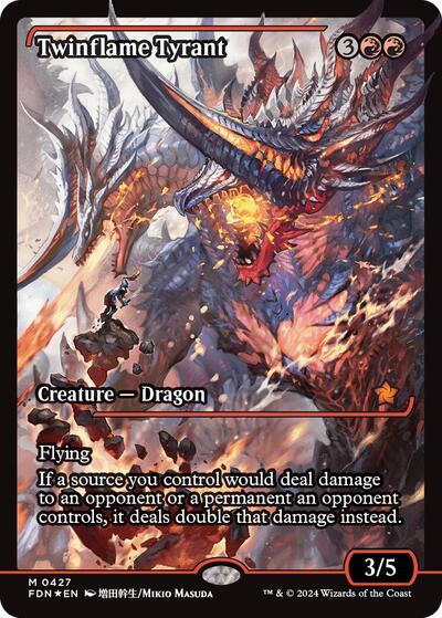 Twinflame Tyrant (Showcase) (Foundations) Light Play Foil Japanese