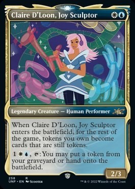 Claire D'Loon, Joy Sculptor (Showcase) (Unfinity) Medium Play Foil