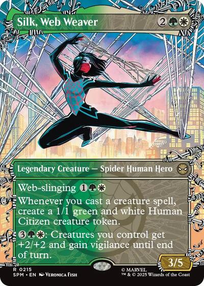 Silk, Web Weaver (Borderless) (Marvel's Spider-Man) Light Play Foil