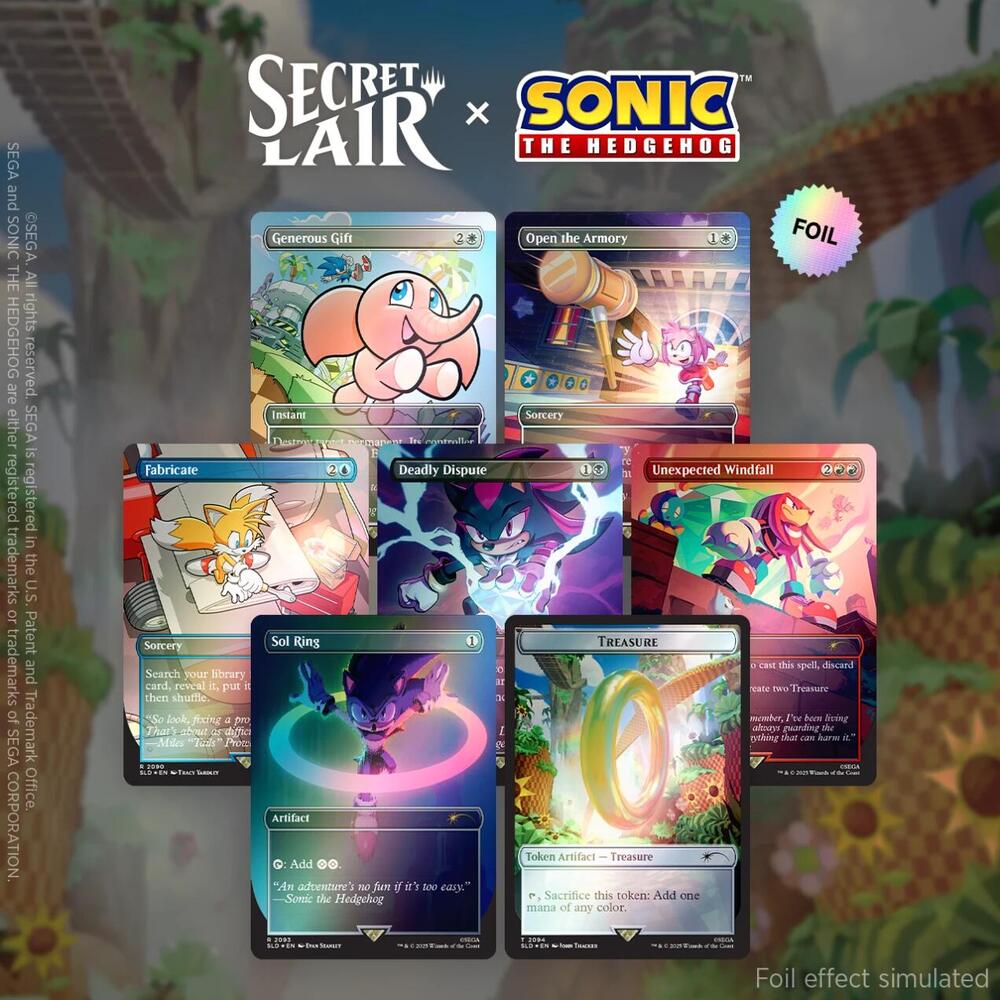 Secret Lair Drop - Sonic the Hedgehog: Chasing Adventure Rainbow Foil