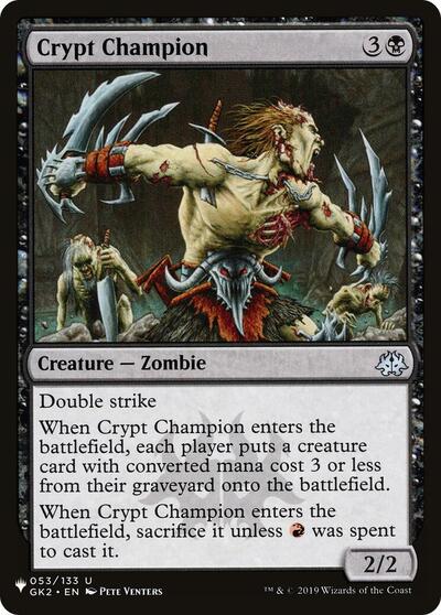 Crypt Champion (The List) Light Play