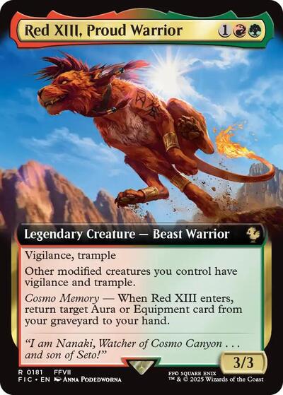 Red XIII, Proud Warrior (Extended Art) (Commander: FINAL FANTASY) Near Mint Foil