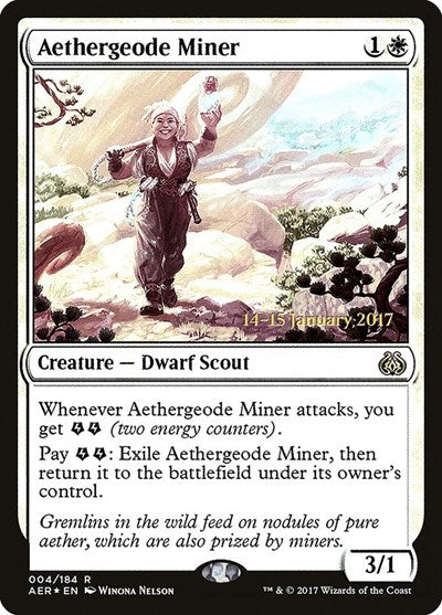 Aethergeode Miner (Promos: Prerelease Cards) Medium Play Foil