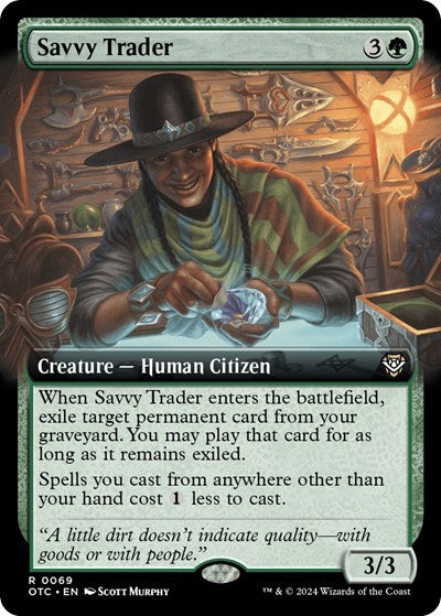 Savvy Trader (Extended Art) (Commander: Outlaws of Thunder Junction) Near Mint Foil
