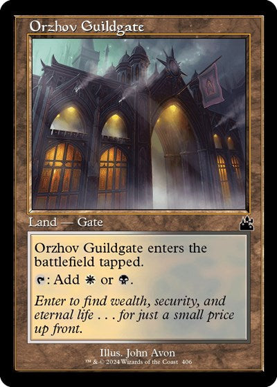 Orzhov Guildgate (Retro Frame) (Ravnica Remastered) Medium Play