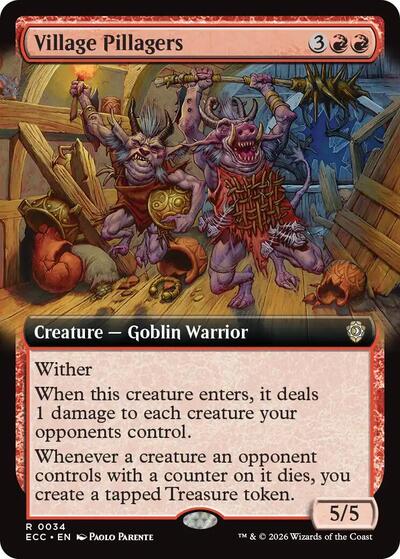 Village Pillagers (Extended Art) (Commander: Lorwyn Eclipsed) Near Mint