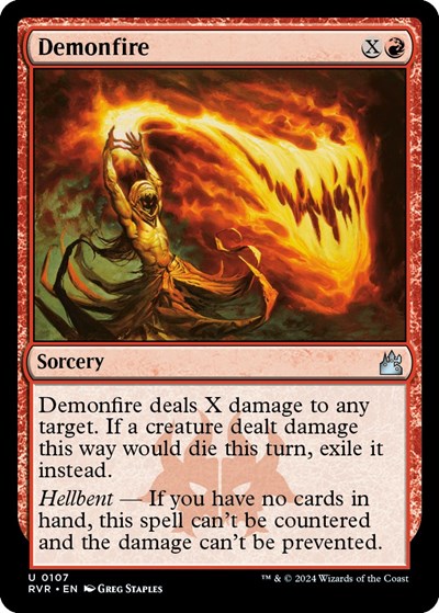 Demonfire (Ravnica Remastered) Light Play