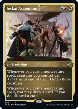 Jeskai Ascendancy (Foil Etched) (Double Masters 2022) Light Play Foil