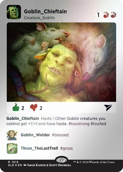 Goblin Chieftain (Rainbow Foil) (Secret Lair) Light Play Foil