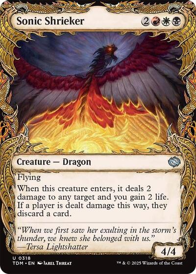 Sonic Shrieker (Showcase) (Tarkir: Dragonstorm) Medium Play Foil