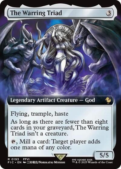 The Warring Triad (Extended Art) (Commander: FINAL FANTASY) Light Play Foil