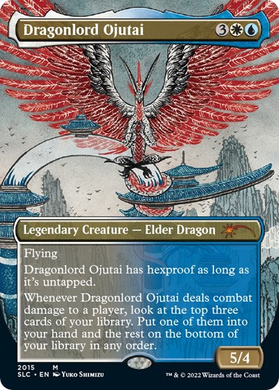 Dragonlord Ojutai (Borderless) (Secret Lair: 30th Anniversary Countdown Kit) Light Play Foil