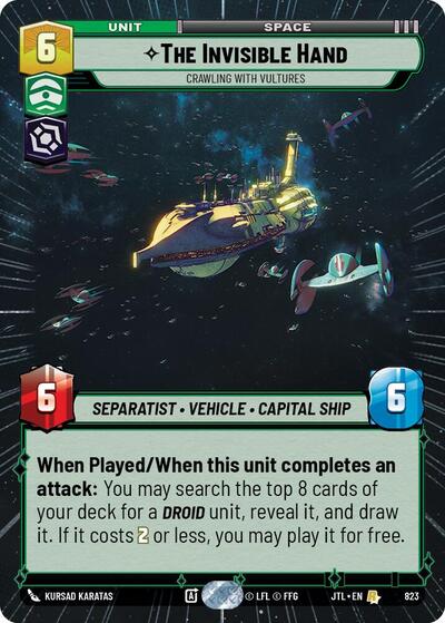 The Invisible Hand Crawling With Vultures (Hyperspace Foil) (Jump to Lightspeed) Near Mint Foil