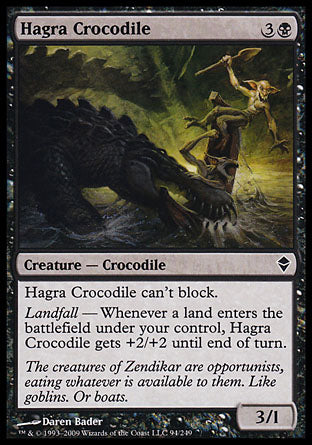 Hagra Crocodile (Zendikar) Medium Play