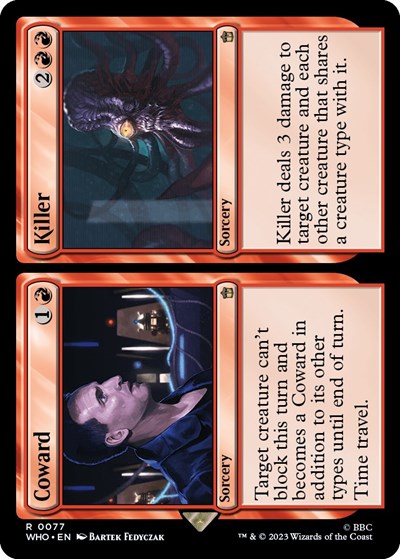 Coward / Killer (Universes Beyond: Doctor Who) Near Mint Foil