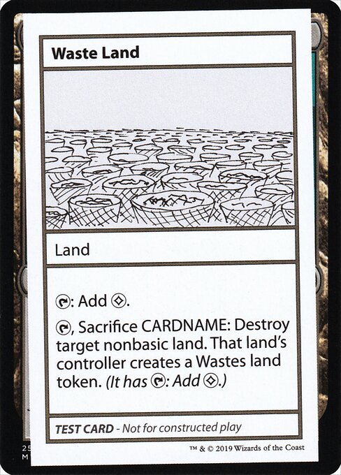 Waste Land (No PW Symbol) (Mystery Booster Test Print 2021) Light Play