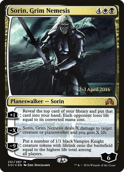 Sorin, Grim Nemesis (Promos: Prerelease Cards) Near Mint Foil