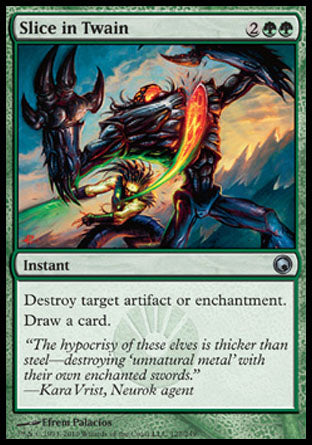 Slice in Twain (Scars of Mirrodin) Medium Play Foil